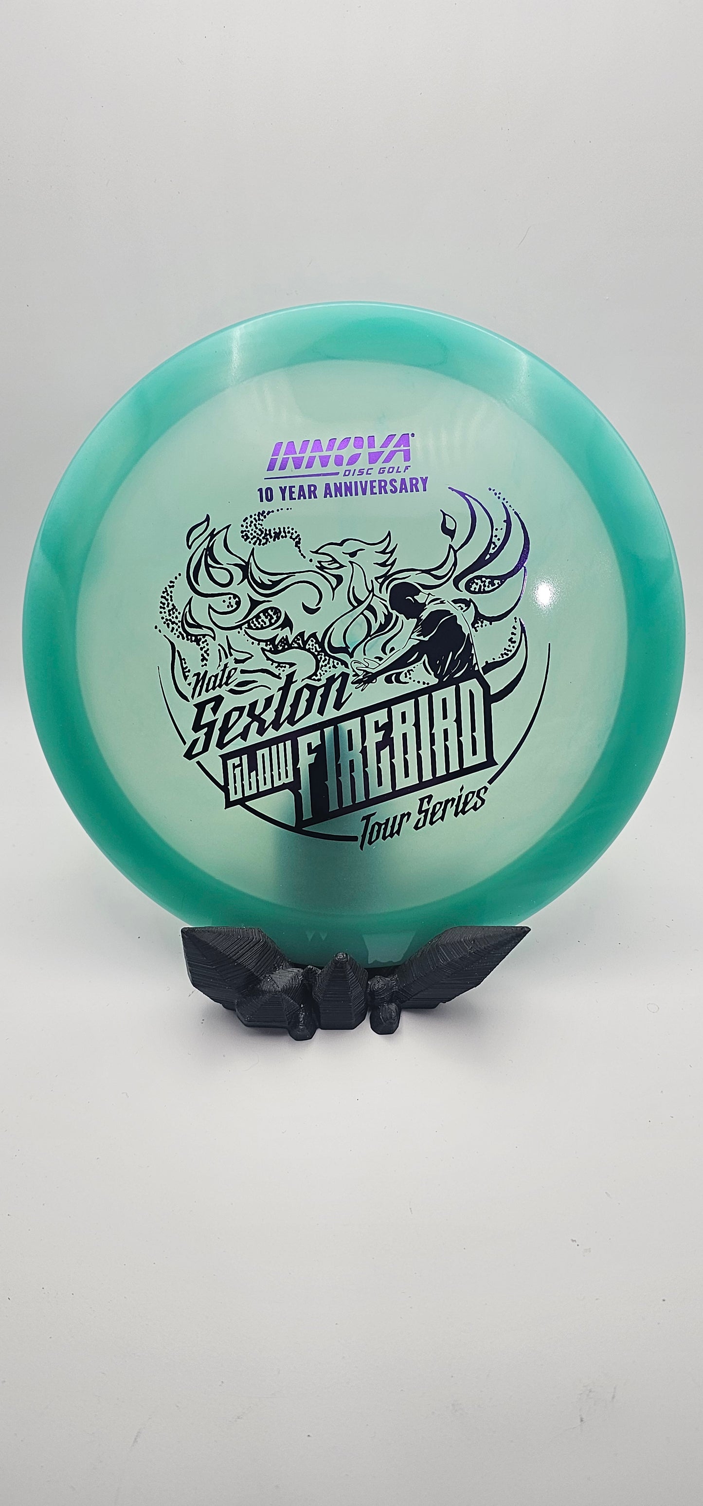 Innova - Firebird - green/blue - Proto Glow - purple foil - 10th anniversary Sexton firebird