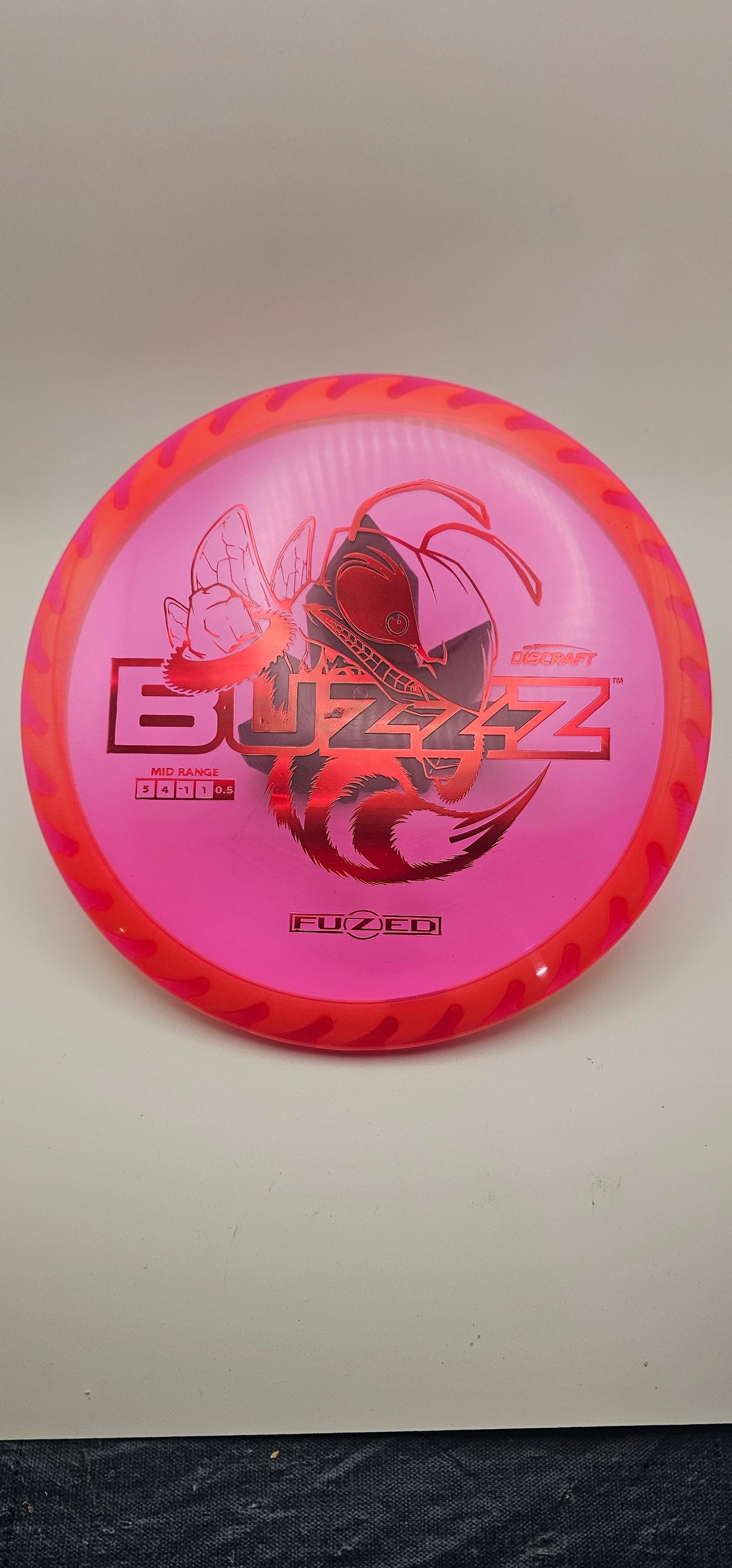 Discraft - FuZed Buzzz - Pink Plate - Yellow blades - Buzzzsaw - 177g+ - red foil