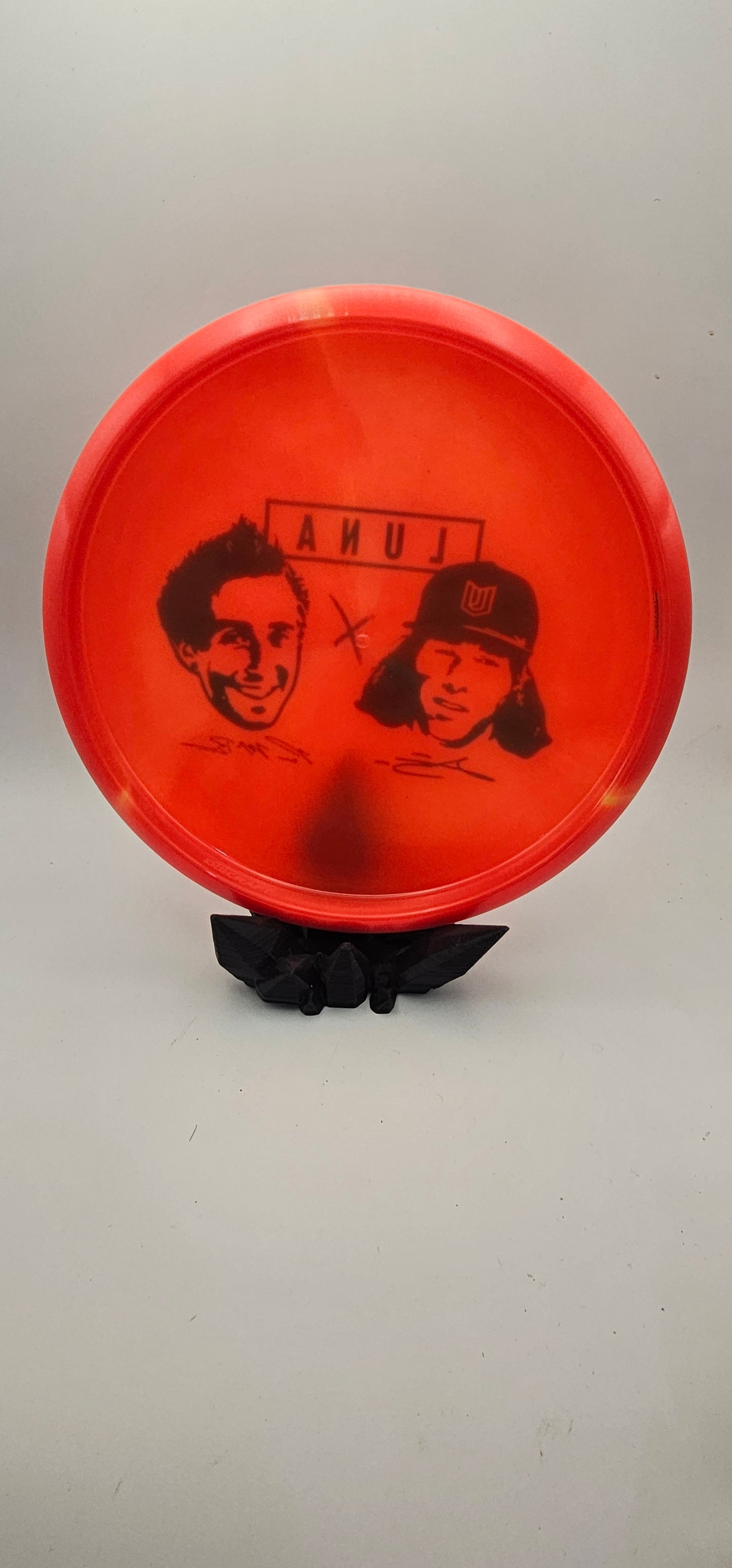 Discraft - Glo Swirl - Luna - mcbeth + barela - PM + AB - pink/purple - black foil