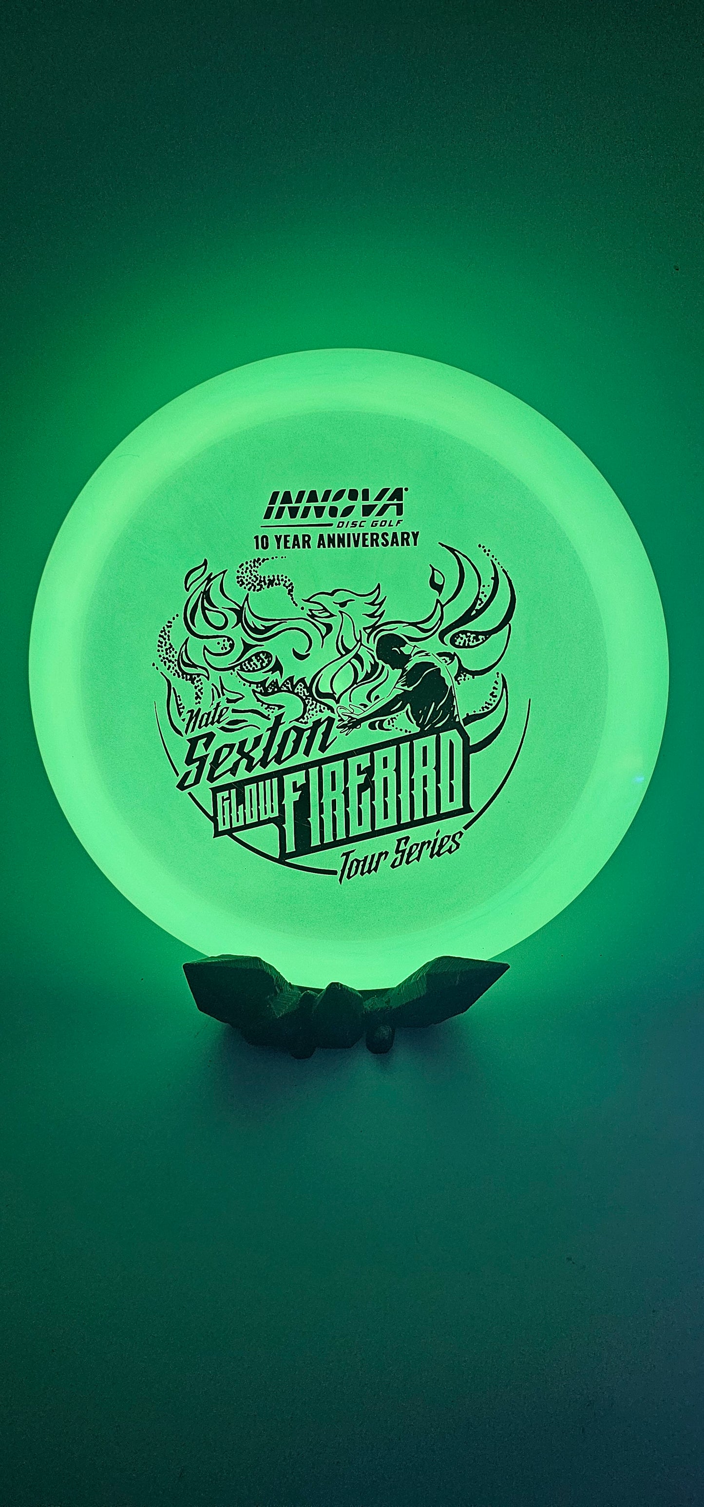 Innova - Firebird - green - Proto Glow - red foil - 10th anniversary Sexton firebird